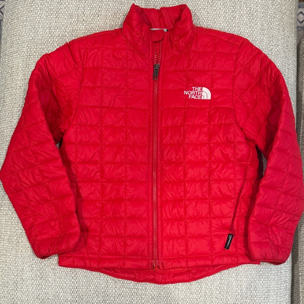 Boys North Face Vibrant Red Quilted Jacket